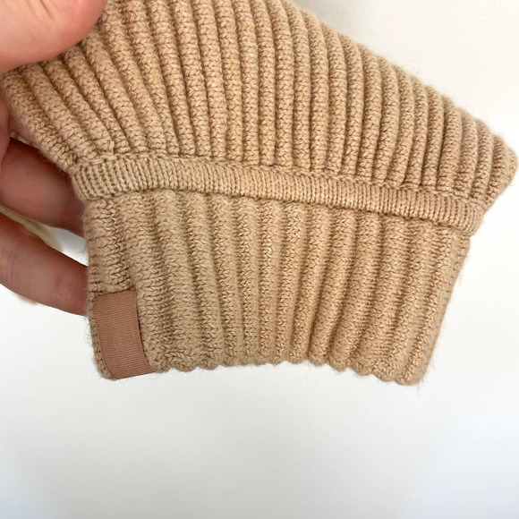 Lunya Cozy Cotton Silk Reversible Ribbed Pullover Sweater In Tranquil Tan XL New - Picture 14 of 16